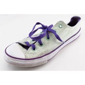 Converse All Star Green Fabric Casual‎ Shoes Girls Shoes Size 2.5